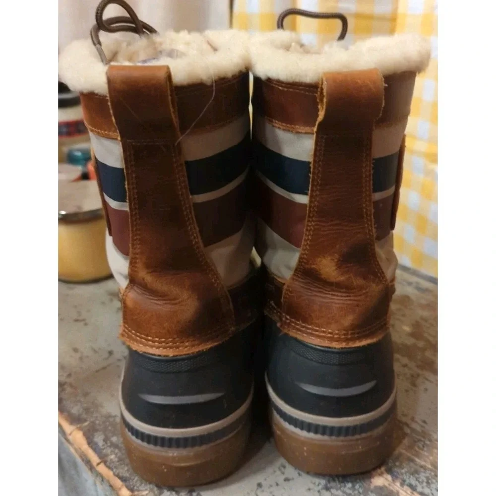Men's Sperry Top-Sider Ice‎ Bay Tall Duck Winter Boot Shoes Shearling Lined